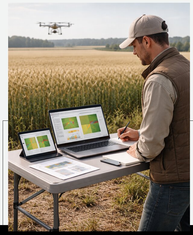 Система AI прогнозирования урожайности для точных агрономий в Таре