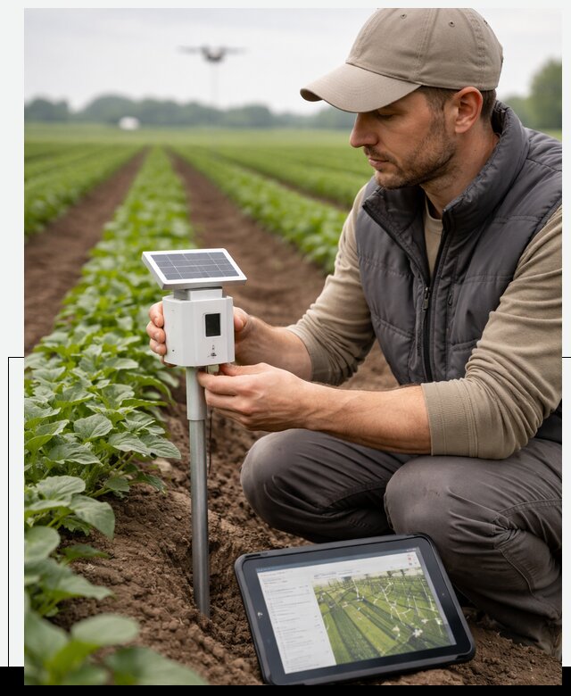 IoT мониторинг сельскохозяйственных полей и контроля в Таре